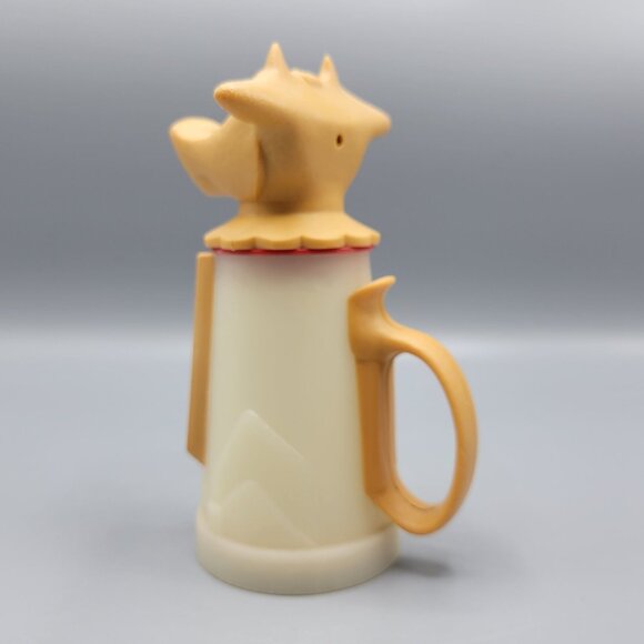 Vintage Whirley Moo-Cow Creamer Dispenser Beige & Brown Plastic Farmhouse Decor - Picture 8 of 16
